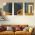 Set 3 tablouri minimalism arhitectura moderna detaliu - Dimensiune multicanvas: 3 tablouri 30x45 cm