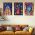 Set 3 tablouri postere muzica psihedelica stil anii 70 - Dimensiune multicanvas: 3 tablouri 40x60 cm
