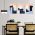 Set 3 tablouri arhitectura moderna structuri geometrice - Dimensiune multicanvas: 3 tablouri 30x45 cm
