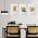 Set 3 tablouri Boho frunze forme abstracte - Dimensiune multicanvas: 3 tablouri 60x90 cm