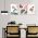 Set 3 tablouri Boho minimalism flori ciuperci frunze - Dimensiune multicanvas: 3 tablouri 50x70 cm