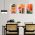 Set 3 tablouri Boho minimalism forme geometrice - Dimensiune multicanvas: 3 tablouri 80x120 cm