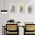 Set 3 tablouri Boho minimalism frunze - Dimensiune multicanvas: 3 tablouri 40x60 cm