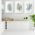 Set 3 tablouri Boho minimalism frunze flori - Dimensiune multicanvas: 3 tablouri 50x70 cm