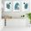 Set 3 tablouri Boho minimalism frunze profil femeie - Dimensiune multicanvas: 3 tablouri 80x120 cm