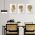 Set 3 tablouri Boho minimalism frunze variate - Dimensiune multicanvas: 3 tablouri 40x60 cm