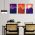 Set 3 tablouri Boho minimalism peisaj munti brazi - Dimensiune multicanvas: 3 tablouri 80x120 cm