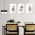 Set 3 tablouri Boho minimalism plante - Dimensiune multicanvas: 3 tablouri 60x90 cm
