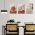 Set 3 tablouri Boho minimalism plante femeie flori - Dimensiune multicanvas: 3 tablouri 80x120 cm