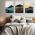 Set 3 tablouri Boho abstract peisaj munti - Dimensiune multicanvas: 3 tablouri 80x120 cm