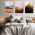 Set 3 tablouri Boho minimalism peisaje munti - Dimensiune multicanvas: 3 tablouri 30x45 cm