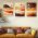 Set 3 tablouri Boho peisaj - Dimensiune multicanvas: 3 tablouri 80x120 cm