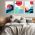 Set 3 tablouri Boho peisaj marin valuri - Dimensiune multicanvas: 3 tablouri 30x45 cm