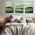 Set 3 tablouri Boho peisaje - Dimensiune multicanvas: 3 tablouri 80x120 cm
