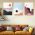 Set 3 tablouri Boho peisaje abstracte - Dimensiune multicanvas: 3 tablouri 30x45 cm
