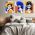 Set 3 tablouri minimalist portrete femei - Dimensiune multicanvas: 3 tablouri 80x120 cm