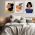 Set 3 tablouri portrete femei caise - Dimensiune multicanvas: 3 tablouri 40x60 cm