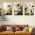 Set 3 tablouri camp flori detaliu multicanvas - Dimensiune multicanvas: 3 tablouri 40x60 cm
