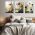 Set 3 tablouri camp flori detaliu multicanvas - Dimensiune multicanvas: 3 tablouri 40x60 cm