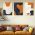 Set 3 tablouri forme abstracte multicanvas - Dimensiune multicanvas: 3 tablouri 50x70 cm