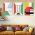 Set 3 tablouri forme geometrice abstracte - Dimensiune multicanvas: 3 tablouri 60x90 cm
