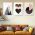 Set 3 tablouri forme geometrice inimi - Dimensiune multicanvas: 3 tablouri 50x70 cm