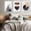 Set 3 tablouri forme geometrice inimi - Dimensiune multicanvas: 3 tablouri 50x70 cm