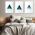 Set 3 tablouri forme geometrice triunghi - Dimensiune multicanvas: 3 tablouri 60x90 cm