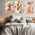 Set 3 tablouri minimaliste cactus frunze - Dimensiune multicanvas: 3 tablouri 80x120 cm