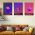 Set 3 tablouri minimaliste forme abstracte geometrice - Dimensiune multicanvas: 3 tablouri 50x70 cm