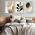 Set 3 tablouri minimaliste frunze aurii negre - Dimensiune multicanvas: 3 tablouri 40x60 cm