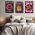 Set 3 tablouri muzica long live not war stil hippie - Dimensiune multicanvas: 3 tablouri 50x70 cm