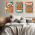 Set 3 tablouri afise muzica love peace stil hippie - Dimensiune multicanvas: 3 tablouri 50x70 cm