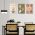 Set 3 tablouri flori plante multicanvas - Dimensiune multicanvas: 3 tablouri 80x120 cm