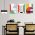 Set 3 tablouri forme geometrice abstracte - Dimensiune multicanvas: 3 tablouri 60x90 cm