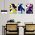 Set 3 tablouri forme geometrice - Dimensiune multicanvas: 3 tablouri 50x70 cm