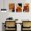 Set 3 tablouri minimaliste forme abstracte - Dimensiune multicanvas: 3 tablouri 30x45 cm