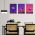 Set 3 tablouri minimaliste forme abstracte geometrice - Dimensiune multicanvas: 3 tablouri 50x70 cm