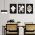 Set 3 tablouri minimaliste forme geometrice - Dimensiune multicanvas: 3 tablouri 40x60 cm