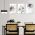 Set 3 tablouri minimaliste frunze - Dimensiune multicanvas: 3 tablouri 40x60 cm