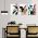 Set 3 tablouri plante multicanvas - Dimensiune multicanvas: 3 tablouri 60x90 cm