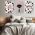 Set 3 tablouri trandafiri forme geometrice - Dimensiune multicanvas: 3 tablouri 80x120 cm