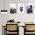 Set 3 tablouri forme geometrice multicanvas - Dimensiune multicanvas: 3 tablouri 60x90 cm