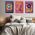 Set 3 tablouri muzica groove flower power - Dimensiune multicanvas: 3 tablouri 50x70 cm