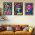 Set 3 tablouri afise muzica soul stil hippie - Dimensiune multicanvas: 3 tablouri 60x90 cm
