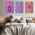 Set 3 tablouri afise muzica stil hippie - Dimensiune multicanvas: 3 tablouri 80x120 cm