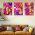 Set 3 tablouri femei cantand stil hippie - Dimensiune multicanvas: 3 tablouri 60x90 cm