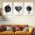 Set 3 tablouri forme geometrice octogon inima - Dimensiune multicanvas: 3 tablouri 80x120 cm