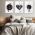 Set 3 tablouri forme geometrice octogon inima - Dimensiune multicanvas: 3 tablouri 60x90 cm