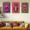 Set 3 tablouri muzica peace&#038;love stil hippie - Dimensiune multicanvas: 3 tablouri 80x120 cm